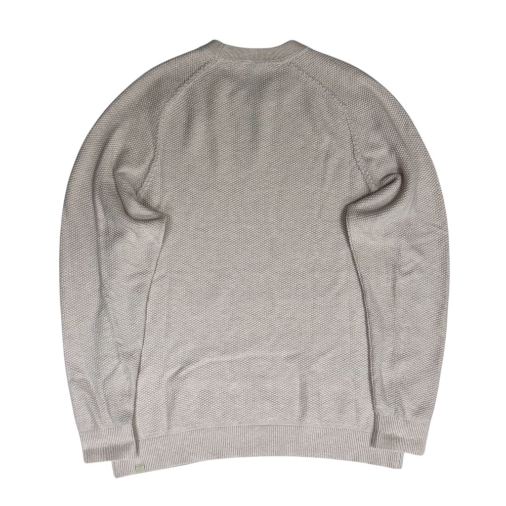 Lululemon Sweater Mens Large Ivory Textured Knit Crewneck Fisherman Wool Thermal - Picture 7 of 12